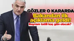 Kurban Bayramı Tatili 9 Gün Olacak mı? Bakan Ersoy Açıkladı